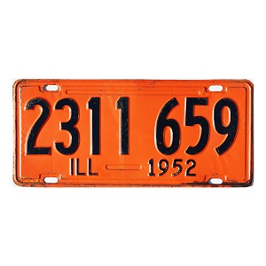 1952 Illinois License Plate #2311659