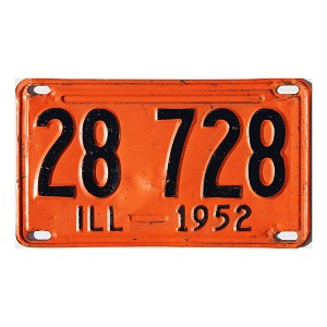 1952 Illinois License Plate #28728