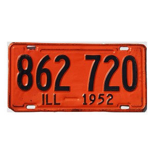 1952 Illinois License Plate #862720