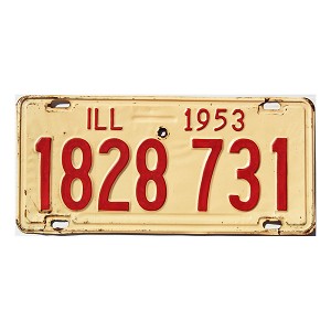 1953 Illinois License Plate #1828731