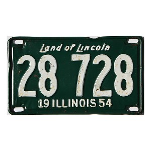 1954 Illinois License Plate #28728