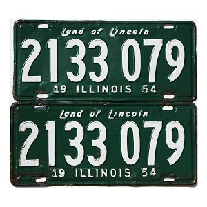 1954 Illinois License Plates Pair #2133079