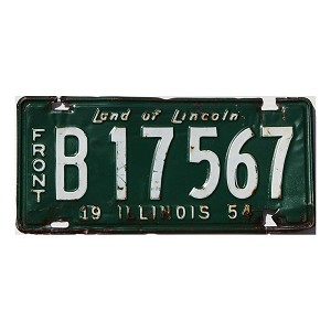 1954 Illinois Truck License Plate #B17567