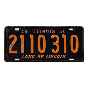 1955 Illinois License Plate #2110310