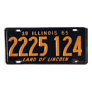 1955 Illinois License Plate #2225124
