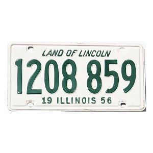 1956 Illinois License Plate #1208859