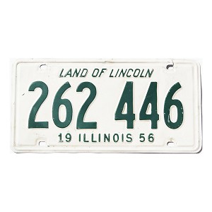 1956 Illinois License Plate #262446
