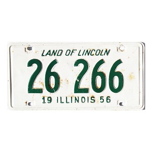 1956 Illinois License Plate #26266