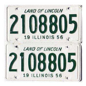 1956 Illinois License Plates Pair #2108805