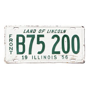1956 Illinois Truck License Plate #B75200