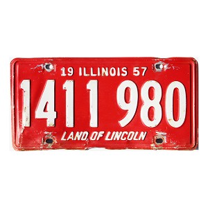 1957 Illinois License Plate #1411980