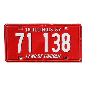 1957 Illinois License Plate #71138