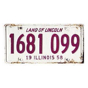 1958 Illinois License Plate #1681099