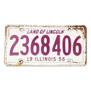 1958 Illinois License Plate #2368406