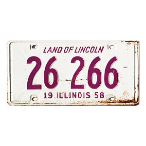 1958 Illinois License Plate #26266
