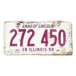 1958 Illinois License Plate #272450