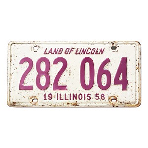 1958 Illinois License Plate #282064