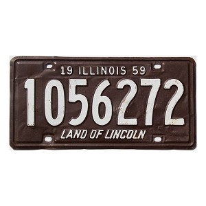 1959 Illinois License Plate #1056272