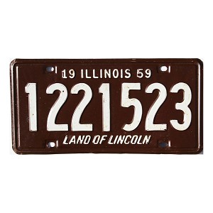 1959 Illinois License Plate #1221523