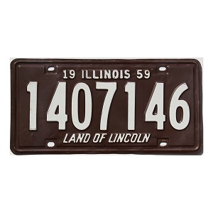 1959 Illinois License Plate #1407146