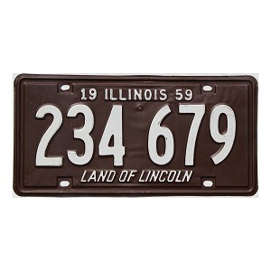 1959 Illinois License Plate #234679
