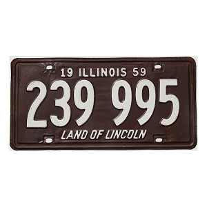 1959 Illinois License Plate #239995