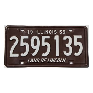 1959 Illinois License Plate #2595135