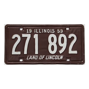 1959 Illinois License Plate #271892