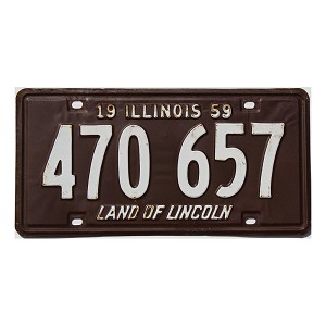 1959 Illinois License Plate #470657
