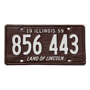 1959 Illinois License Plate #856443