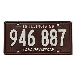 1959 Illinois License Plate #946887