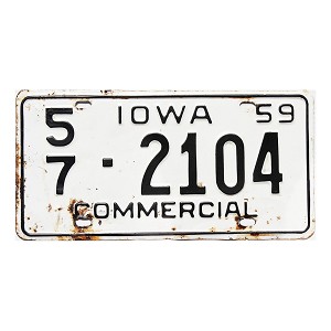 1959 Iowa Commercial License Plate #572104