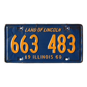 1960 Illinois License Plate #663483