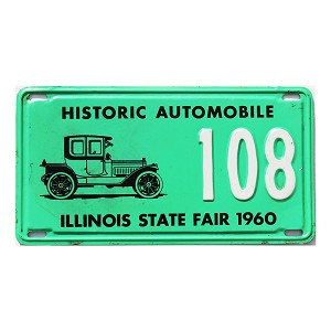 1960 Illinois State Fair License Plate #108