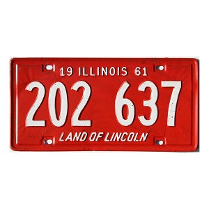 1961 Illinois License Plate #202637