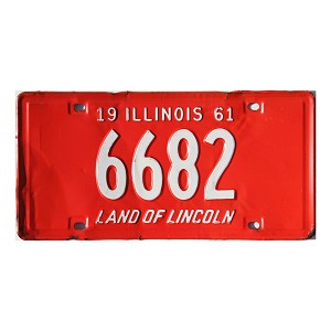 1961 Illinois License Plate #6682