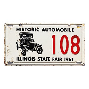 1961 Illinois State Fair License Plate #108