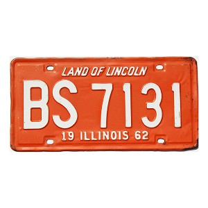 1962 Illinois License Plate #BS7131