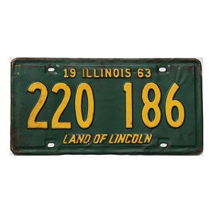 1963 Illinois License Plate #220186