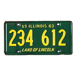 1963 Illinois License Plate #234612