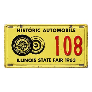 1963 Illinois State Fair License Plate #108