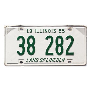 1965 Illinois License Plate #38282
