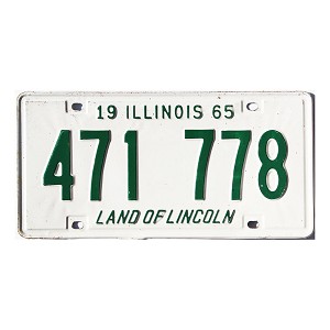 1965 Illinois License Plate #471778