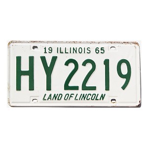 1965 Illinois License Plate #HY2219