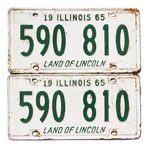1965 Illinois License Plates Pair #590810