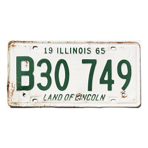 1965 Illinois Truck License Plate #B30749