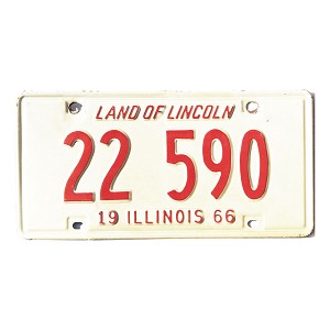 1966 Illinois License Plate #22590
