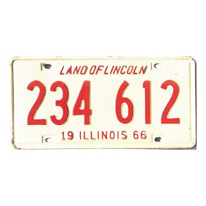 1966 Illinois License Plate #234612