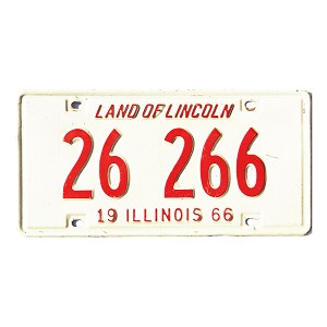 1966 Illinois License Plate #26266