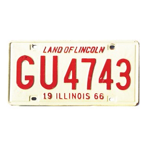 1966 Illinois License Plate #GU4743